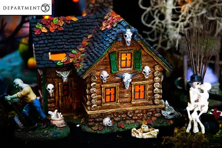 Skull Cabin Department 56 Halloween Collectible 