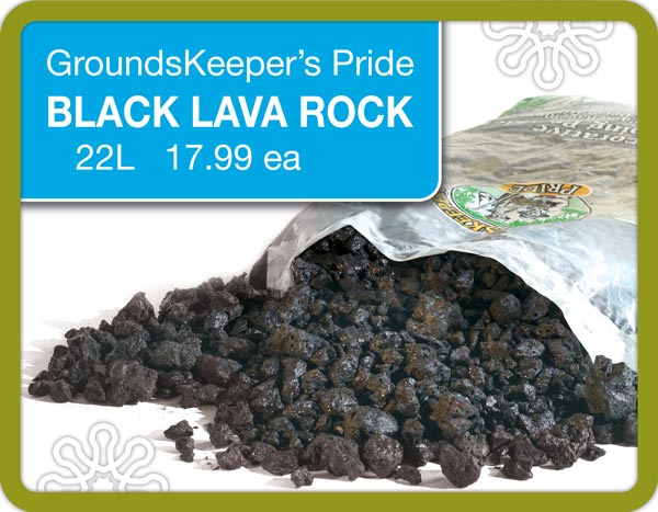 Bagged - Black Lava Landscape Rock